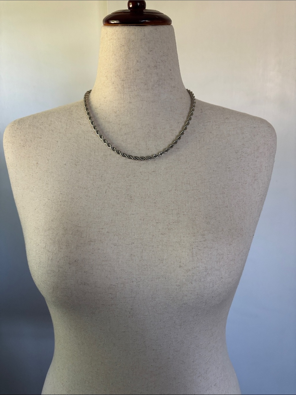 Silver Rope Chain Necklace - Picture 2 of 3